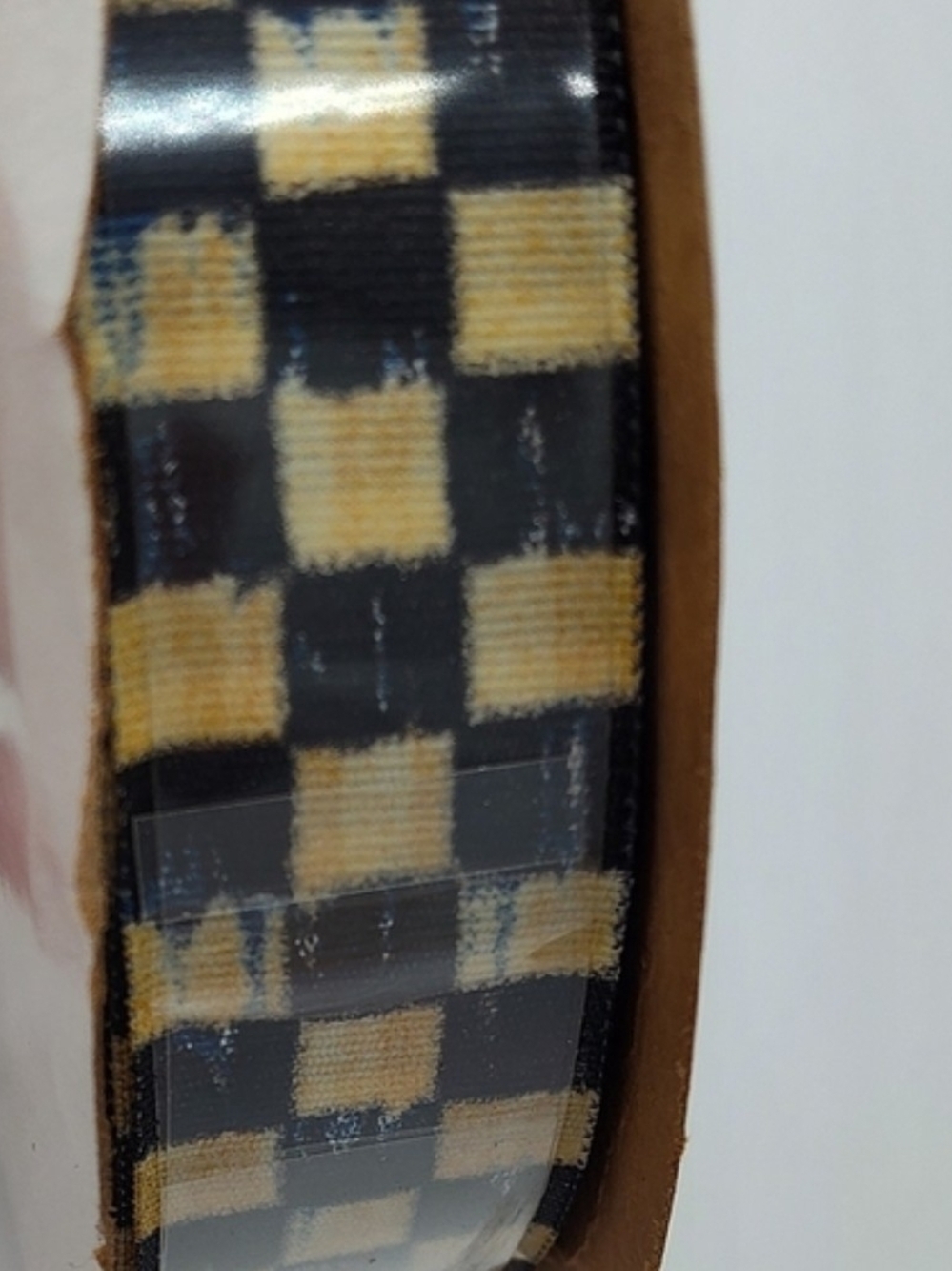 MACKENZIE-CHILDS Courtly Check Ribbon 10 Yards 1” Retired Taffeta Yellow OOP